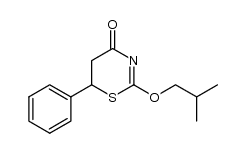 2-isobutoxy-6-phenyl-5,6-dihydro-4H-1,3-thiazin-4-one结构式