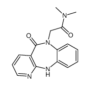 N,N-dimethyl-2-(5-oxo-11H-pyrido[3,2-c][1,5]benzodiazepin-6-yl)acetamide结构式