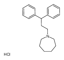 1-(3,3-diphenylpropyl)hexahydro-1H-azepinium chloride结构式