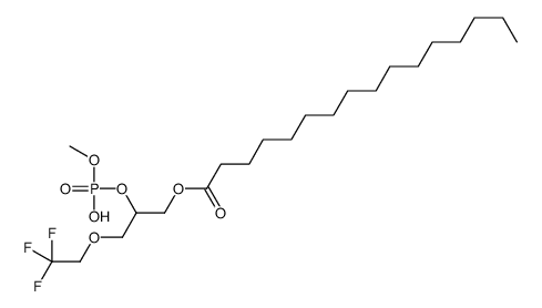 1-hexadecyl-3-trifluoroethylglycero-sn-2-phosphomethanol结构式