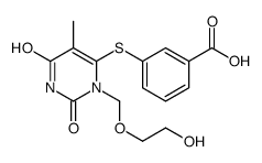 3-[3-(2-hydroxyethoxymethyl)-5-methyl-2,6-dioxopyrimidin-4-yl]sulfanylbenzoic acid结构式
