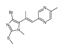 2-[(E)-2-(5-bromo-3-methyl-2-methylsulfanylimidazol-4-yl)prop-1-enyl]-5-methylpyrazine结构式