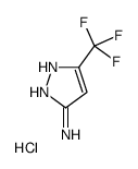 3-氨基-5-三氟甲基吡唑盐酸盐结构式