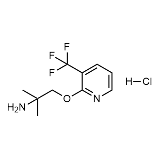 2-(2-氨基-2-甲基丙氧基)-3-(三氟甲基)吡啶盐酸盐结构式