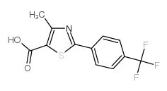 4-甲基-2-[4-(三氟甲基)苯基]-1,3-噻唑-5-羧酸结构式