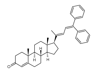 (8S,9S,10R,13S,14S,17R)-17-(5,5-diphenylpenta-2,4-dien-2-yl)-10,13-dimethyl-6,7,8,9,10,11,12,13,14,15,16,17-dodecahydro-1H-cyclopenta[a]phenanthren-3(2H)-one结构式