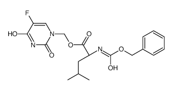 (5-fluoro-2,4-dioxopyrimidin-1-yl)methyl (2S)-4-methyl-2-(phenylmethoxycarbonylamino)pentanoate Structure