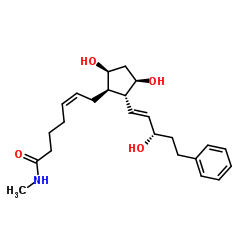 17-Phenyl trinor prostaglandin F2α methyl amide Structure