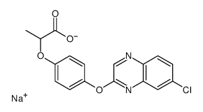 Propanoic acid,2-[4-[(7-chloro-2-quinoxalinyl)oxy]phenoxy]-, sodium salt (1:1) Structure