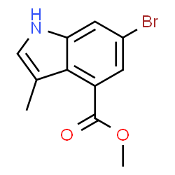 methyl 6-bromo-3-methyl-1H-indole-4-carboxylate Structure