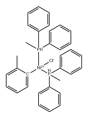 反式-双(甲基二苯基膦)(2-甲基苯基)镍(II)氯化物结构式