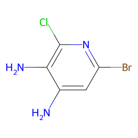 2-氯-6-溴-3,4-二氨基吡啶结构式