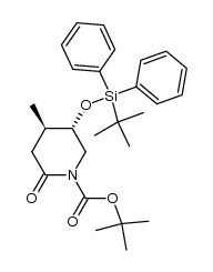 (4R,5S)-tert-butyl 5-((tert-butyldiphenylsilyl)oxy)-4-methyl-2-oxopiperidine-1-carboxylate Structure