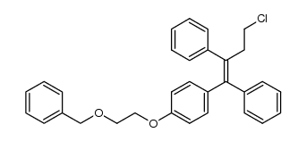 (Z)-(1-(4-(2-(benzyloxy)ethoxy)phenyl)-4-chlorobut-1-ene-1,2-diyl)dibenzene结构式