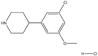 4-(3-氯-5-甲氧基苯基)哌啶盐酸盐结构式