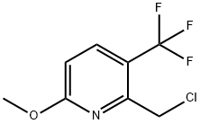 2-(氯甲基)-6-甲氧基-3-(三氟甲基)吡啶结构式