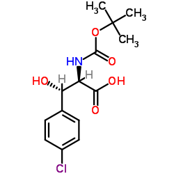 BOC-D-THREO-3-(4-CHLOROPHENYL)SERINE structure