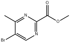 5-溴-4-甲基嘧啶-2-羧酸甲酯结构式