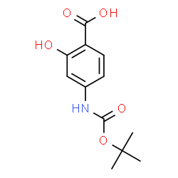 4-((叔丁氧基羰基)氨基)-2-羟基苯甲酸结构式