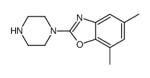 5,7-dimethyl-2-piperazin-1-yl-1,3-benzoxazole结构式