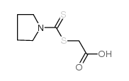 (吡咯烷-1-羰基硫代)硫代]乙酸结构式