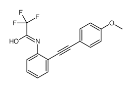 2,2,2-trifluoro-N-[2-[2-(4-methoxyphenyl)ethynyl]phenyl]acetamide结构式