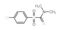 1-(4-chlorophenyl)sulfonyl-N,N-dimethyl-methanethioamide结构式