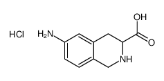 6-氨基-1,2,3,4-四氢-3-异喹啉羧酸盐酸盐结构式