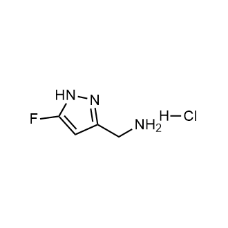 (5-氟-1H-吡唑-3-基)甲胺盐酸盐结构式