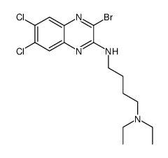 N1-(3-bromo-6,7-dichloroquinoxalin-2-yl)-N4,N4-diethylbutane-1,4-diamine Structure