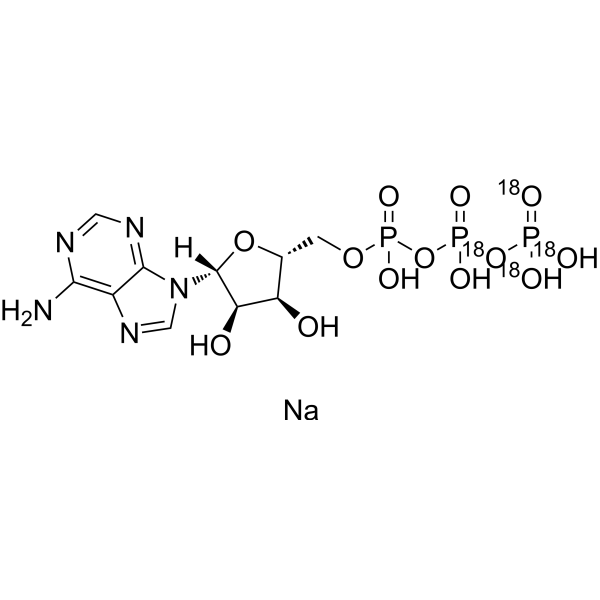 三磷酸腺苷二钠-18O4结构式