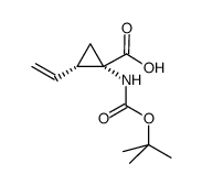 (1R,2S)-1-(叔丁氧羰基氨基)-2-乙烯基环丙烷甲酸结构式