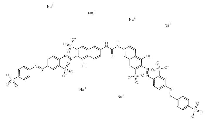 hexasodium 7,7'-(carbonyldiimino)bis[4-hydroxy-3-[[2-sulphonato-4-[(4-sulphonatophenyl)azo]phenyl]azo]naphthalene-2-sulphonate] structure