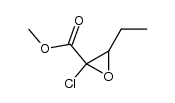2-chloro-3-ethyl-oxiranecarboxylic acid methyl ester Structure