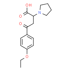 4-(4-Ethoxyphenyl)-4-oxo-2-(1-pyrrolidinyl)butanoic acid Structure