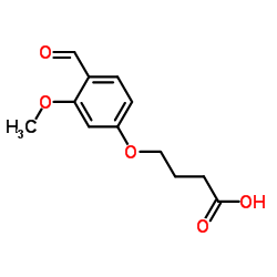 4-(4-Formyl-3-methoxyphenoxy)butanoic acid structure