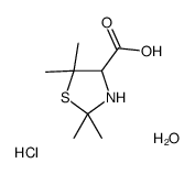 2,2,5,5-tetramethyl-1,3-thiazolidine-4-carboxylic acid,hydrate,hydrochloride结构式