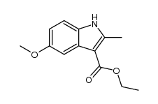 5-甲氧基-2-甲基-1H-吲哚-3-羧酸乙酯结构式