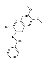 N-benzoyl-3,4-dimethoxy-phenylalanine Structure