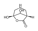 6-Oxa-3-azabicyclo[3.2.1]octan-7-one, 5,8-dihydroxy-, (1S,5R,8S)- (9CI) Structure
