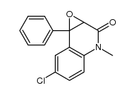 6-chloro-3,4-epoxy-1,2,3,4-tetrahydro-1-methyl-2-oxo-4-phenylquinoline结构式
