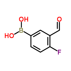4-氟-3-甲酰基苯硼酸结构式