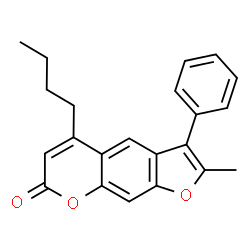 5-butyl-2-methyl-3-phenylfuro[3,2-g]chromen-7-one Structure