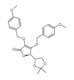 (R)-5-((S)-2,2-dimethyl-1,3-dioxolan-4-yl)-3,4-bis((4-methoxybenzyl)oxy)furan-2(5H)-one结构式