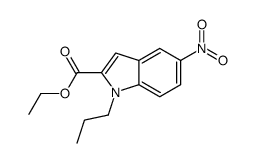 ethyl 5-nitro-1-propylindole-2-carboxylate结构式