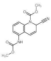 methyl 2-cyano-5-(methoxycarbonylamino)-2H-quinoline-1-carboxylate结构式