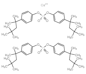 半[4-(1,1,3,3-四甲基丁基)苯基]磷酸钙结构式