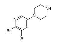1-(5,6-Dibromo-3-pyridinyl)piperazine Structure