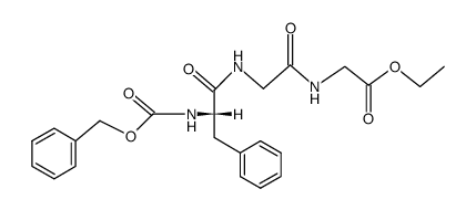 Nα-benzyloxycarbonylphenylalanylglycylglycine ethyl ester Structure