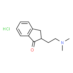 2-[2-(Dimethylamino)ethyl]-1-indanone hydrochloride (1:1) Structure